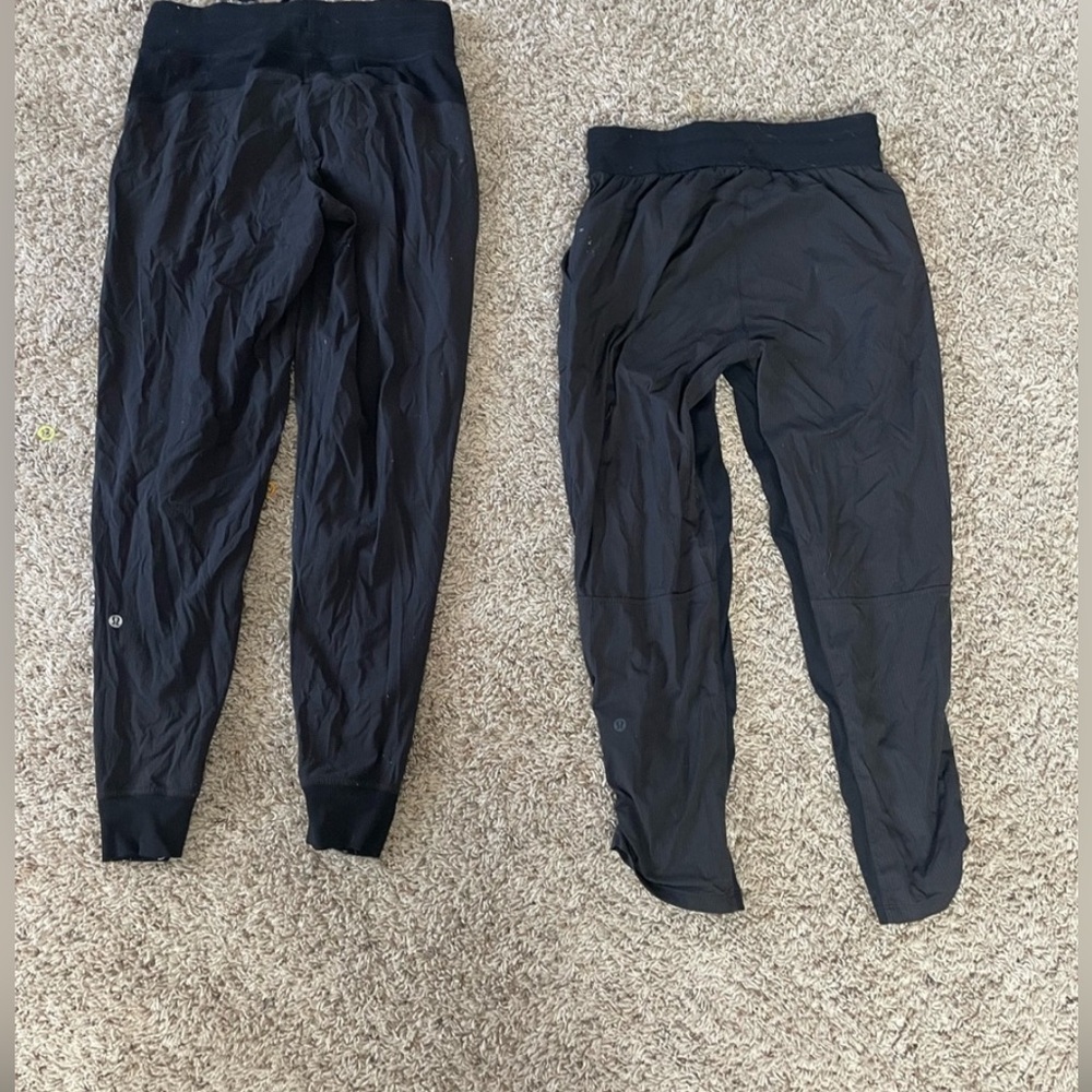 Lot of 2 LULULMEOM BLACK joggers!! Size 4